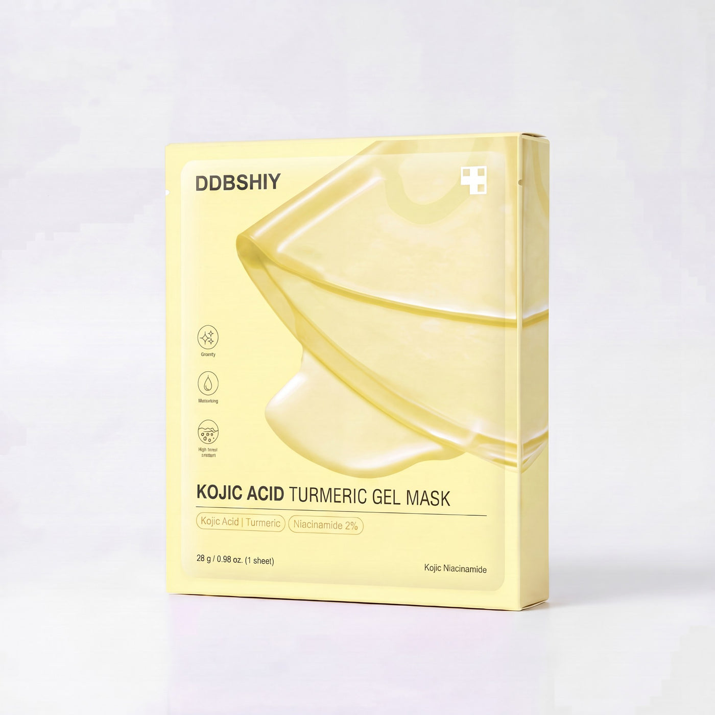 DDBSHIY Kojic Acid Turmeric Collagen Hydrogel Mask box