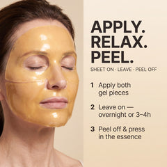 How to use the kojic turmeric hydrogel mask: apply, relax, peel